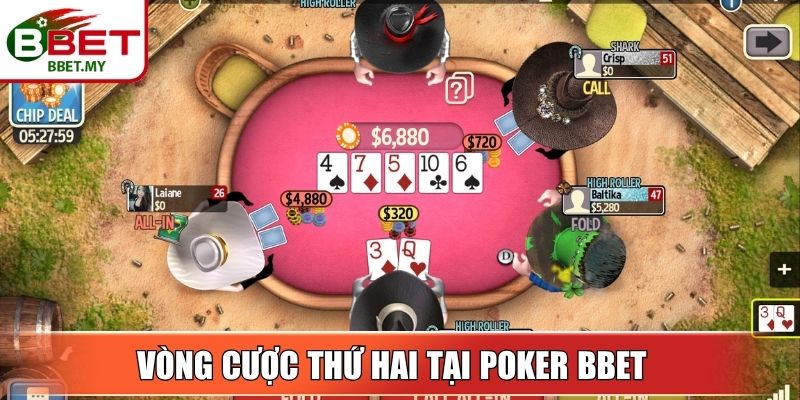 Vòng cược thứ hai tại Poker BBet đầy biến động flop